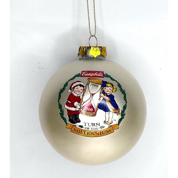 Campbells Turn Of Millennium GLASS BALL ORNAMENT Collectors Edition 1999 Y2K Box - Picture 3 of 5